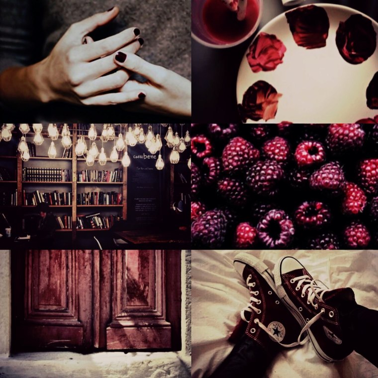 Эстетика коллаж малиновый