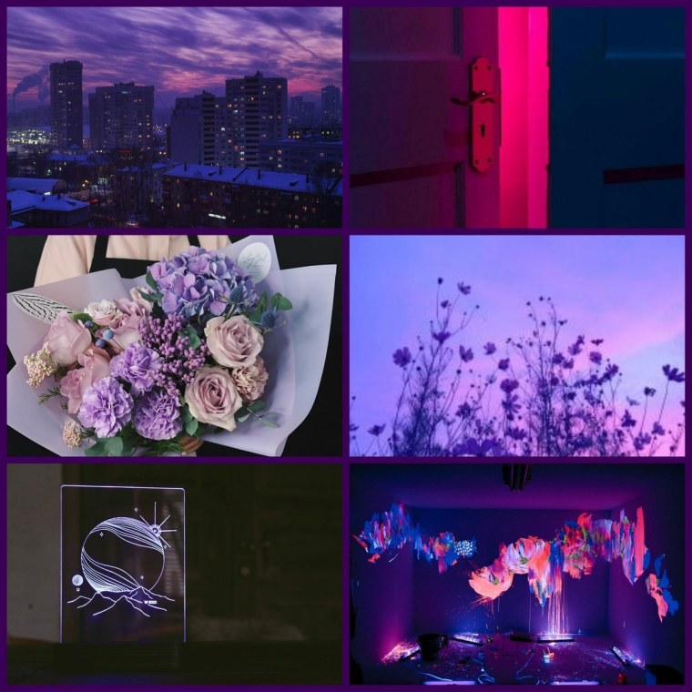 Фиолетовый коллаж