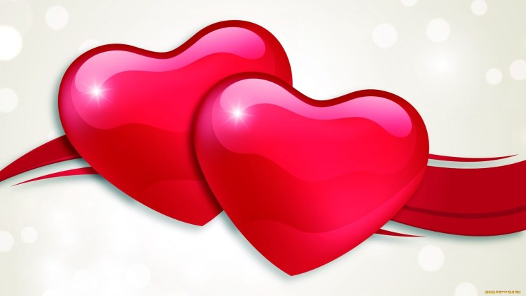 Фон два сердца