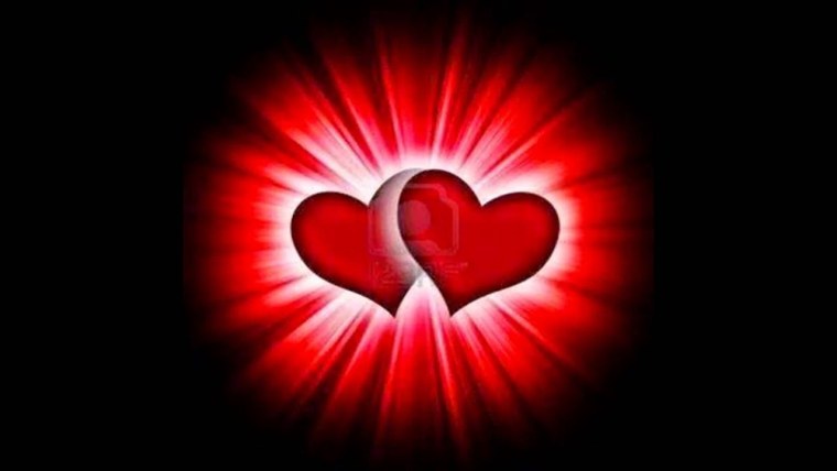 Два сердца с лучами