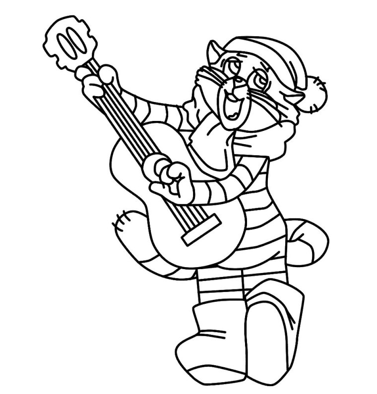 Раскраска кот Матроскин из Простоквашино