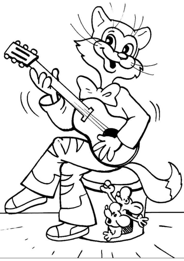 Кот Леопольд разукрашка