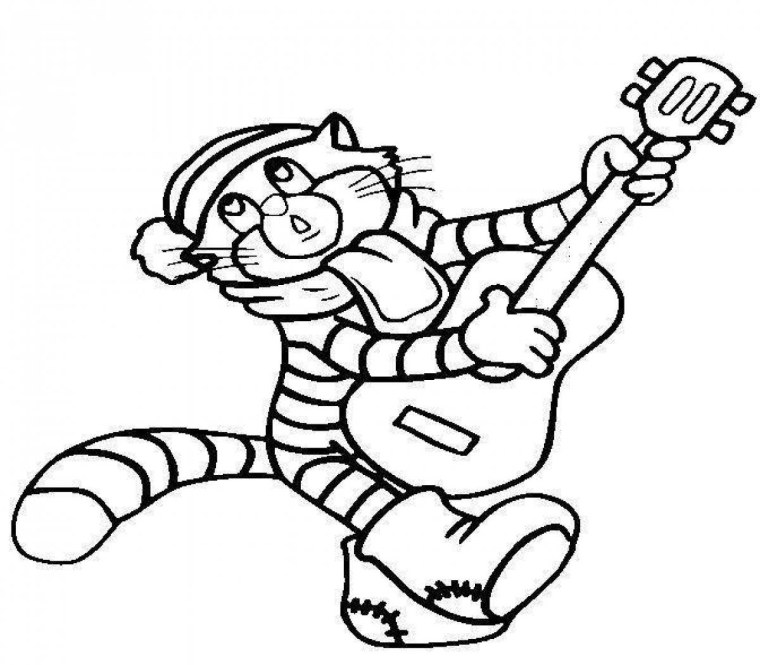 Дядя Федор и кот Матроскин раскраска