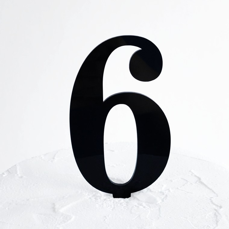 Цифра 6 трафарет