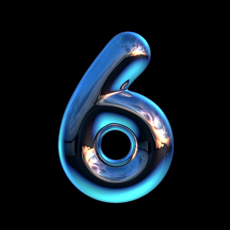 Цифра шесть красивая