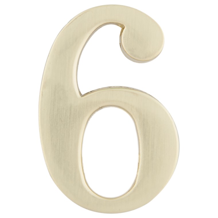 Цифра 6 коричневая