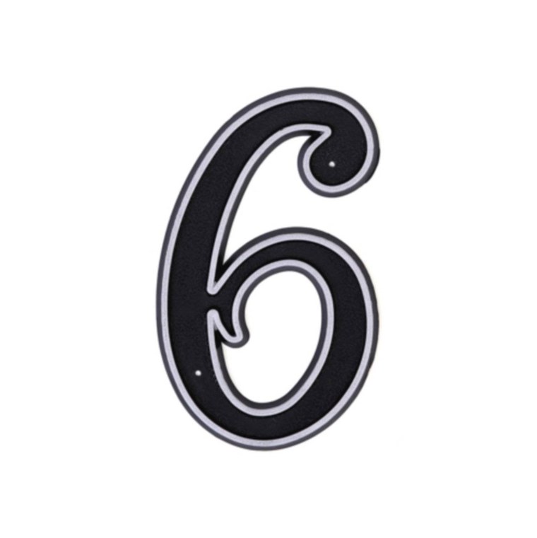 Цифра 6 красивым шрифтом