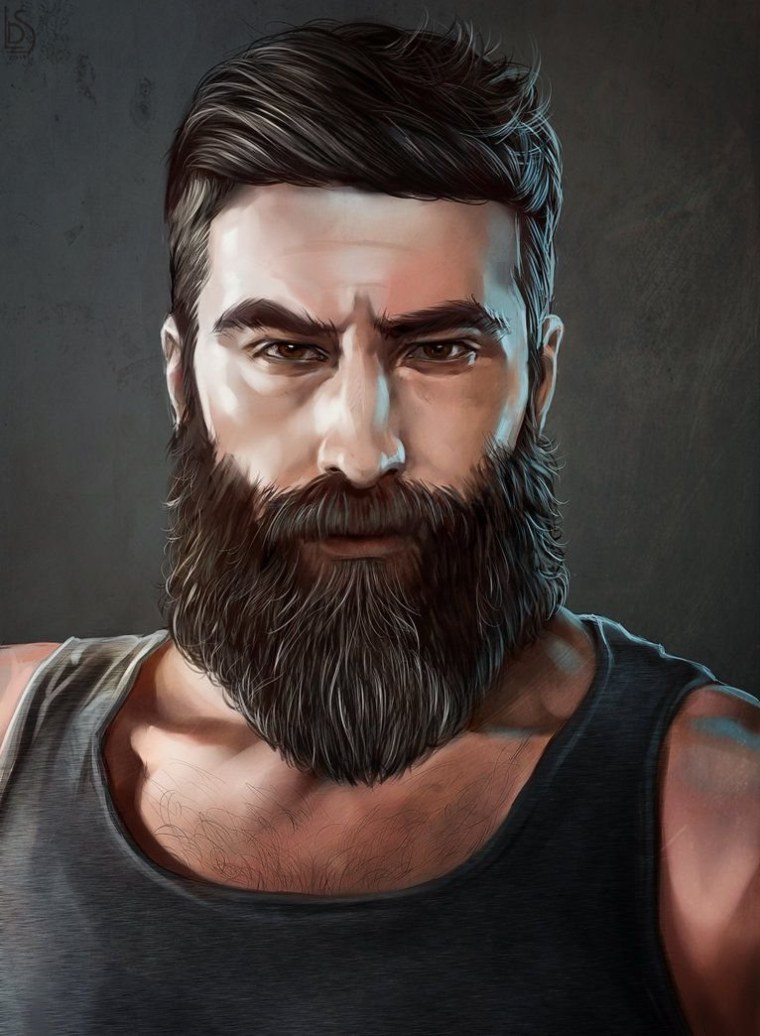 Мужчина с бородой арт
