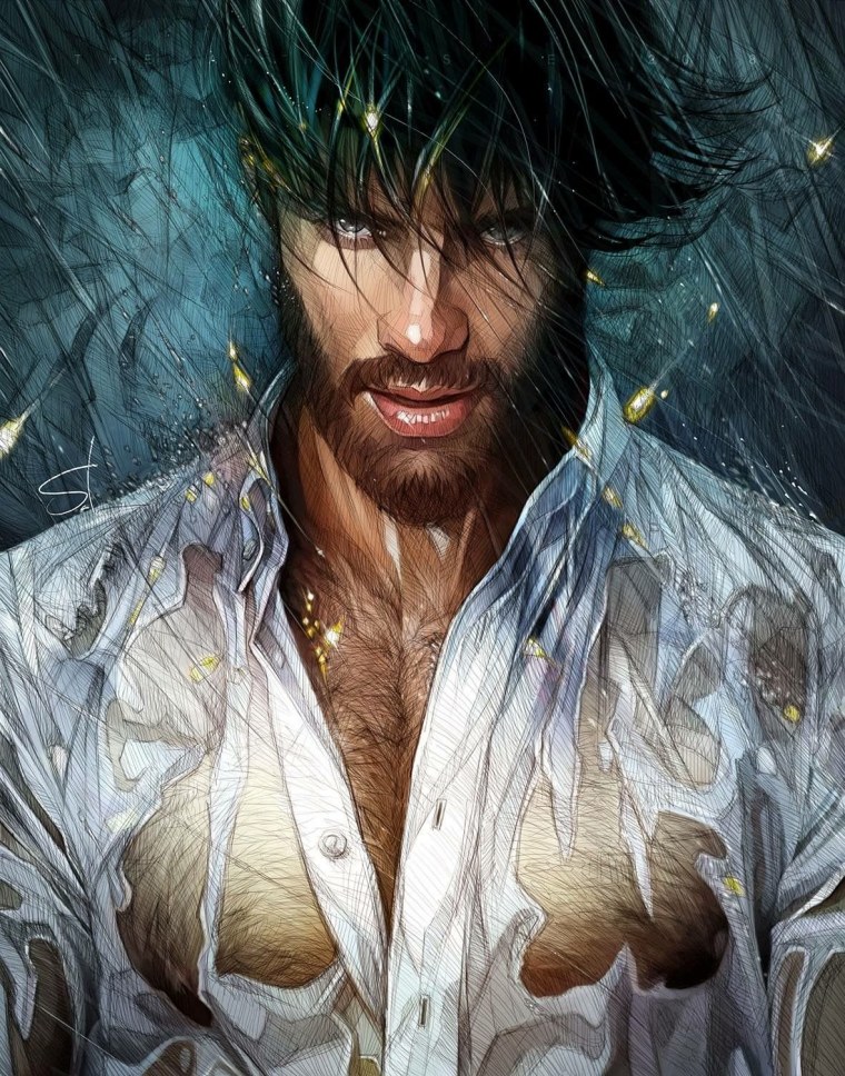 Брутальный мужчина арт