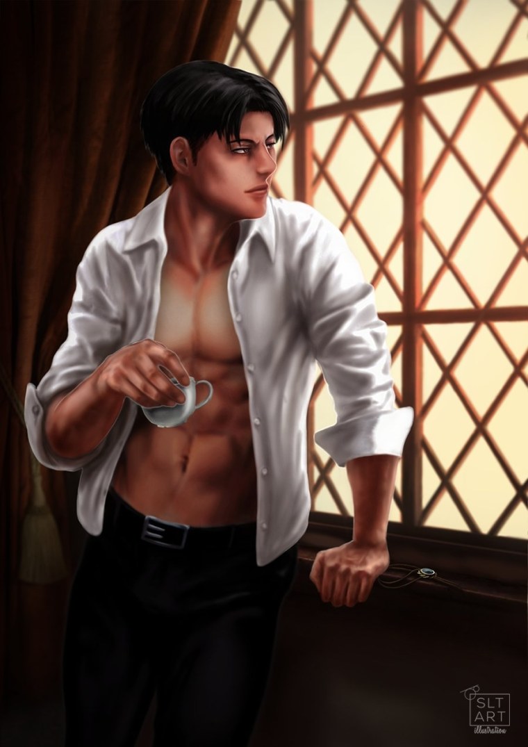 Леви Аккерман в рубашке