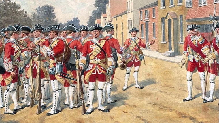 Униформа английской армии 18 века