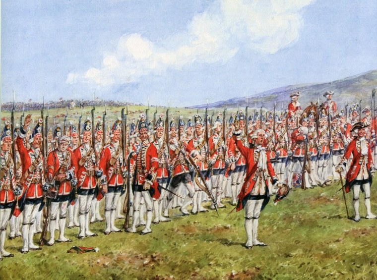 Линейная пехота Англии 18 век