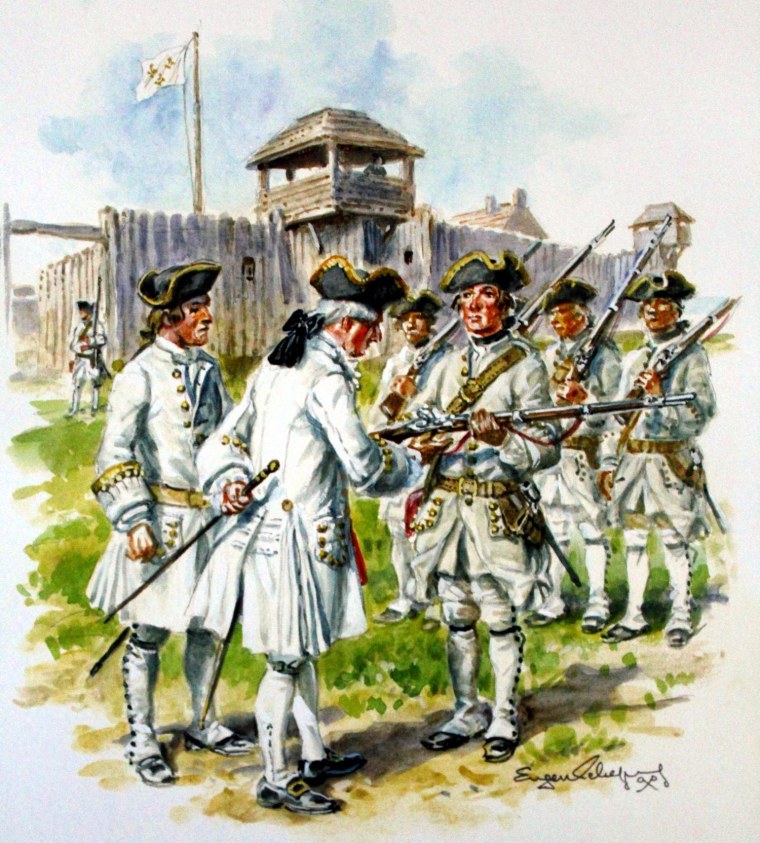 Французская колониальная пехота 18 века