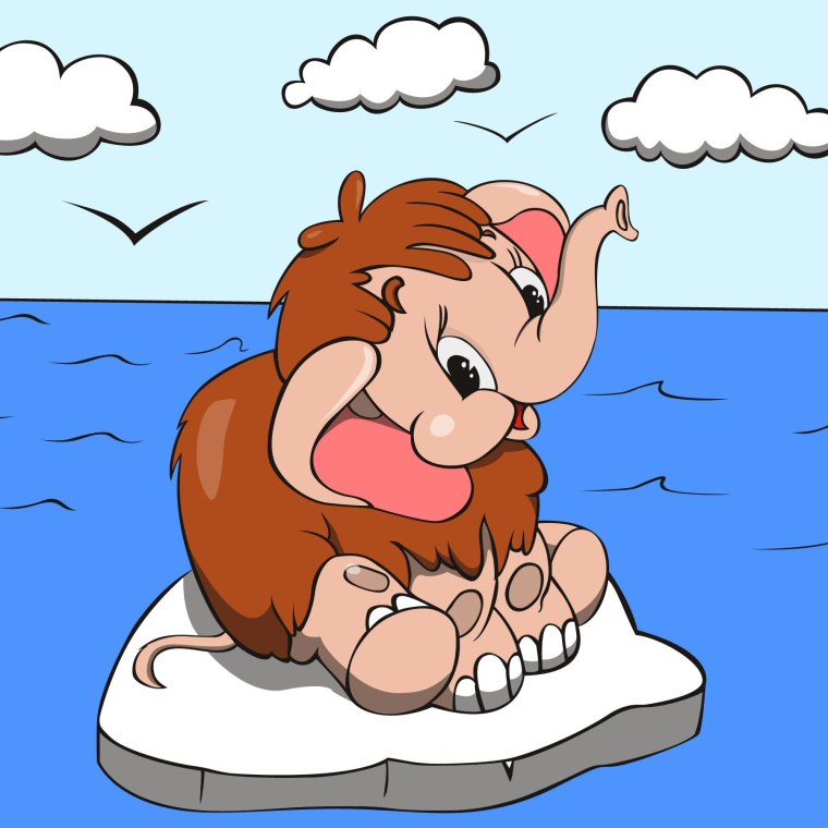 Мамонтенок мультфильм на льдине