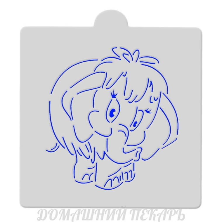 Мамонтенок трафарет