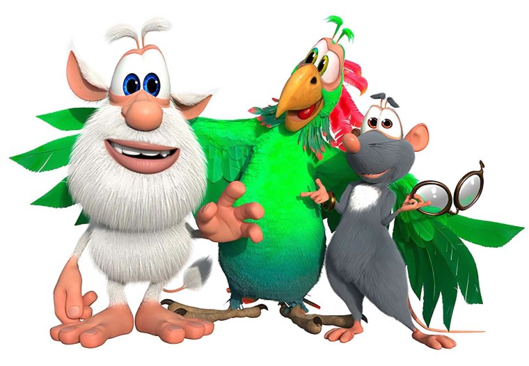 Герои мультика Буба попугай