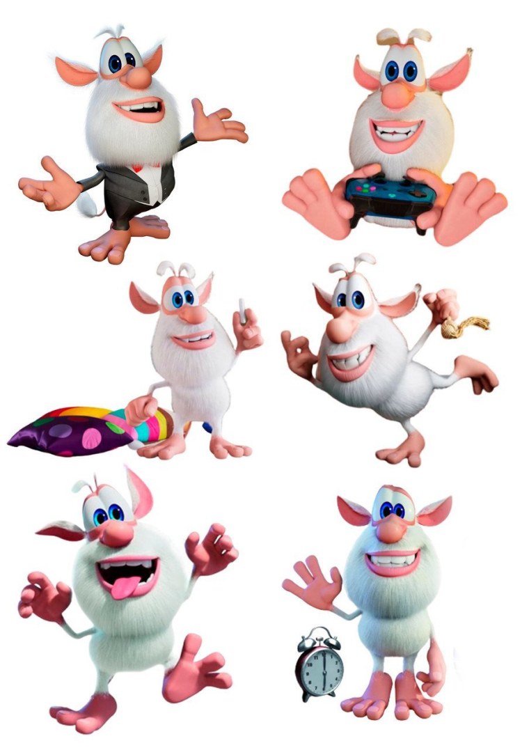 Буба герои на белом фоне