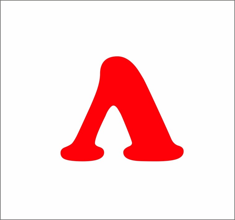 Буква л красная большая