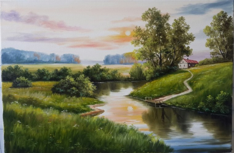 Художник Майкл Сандерс Тихая река