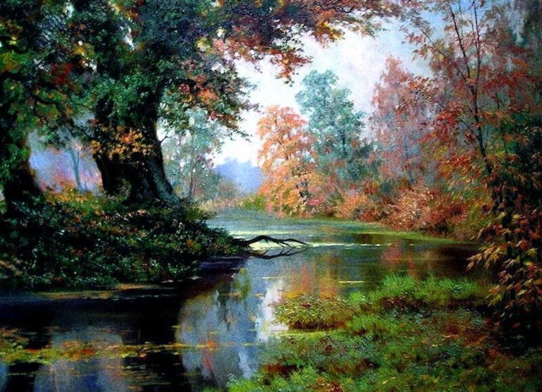 Милюков Александр художник осень