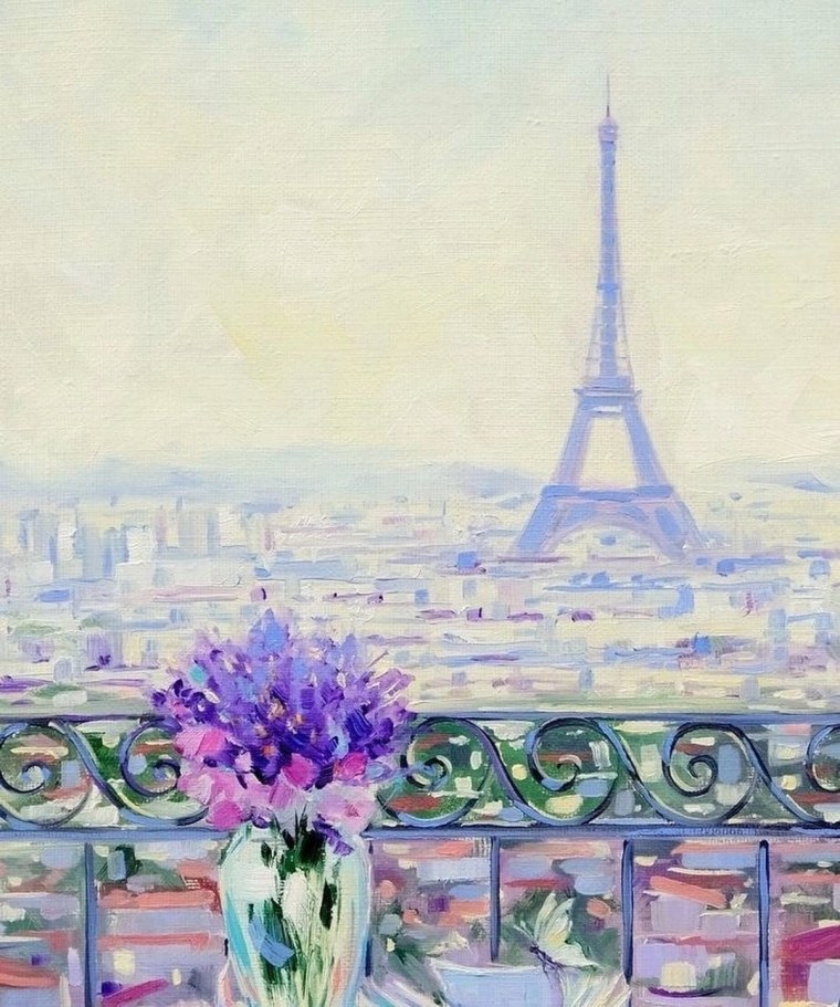 Парижский балкончик живопись