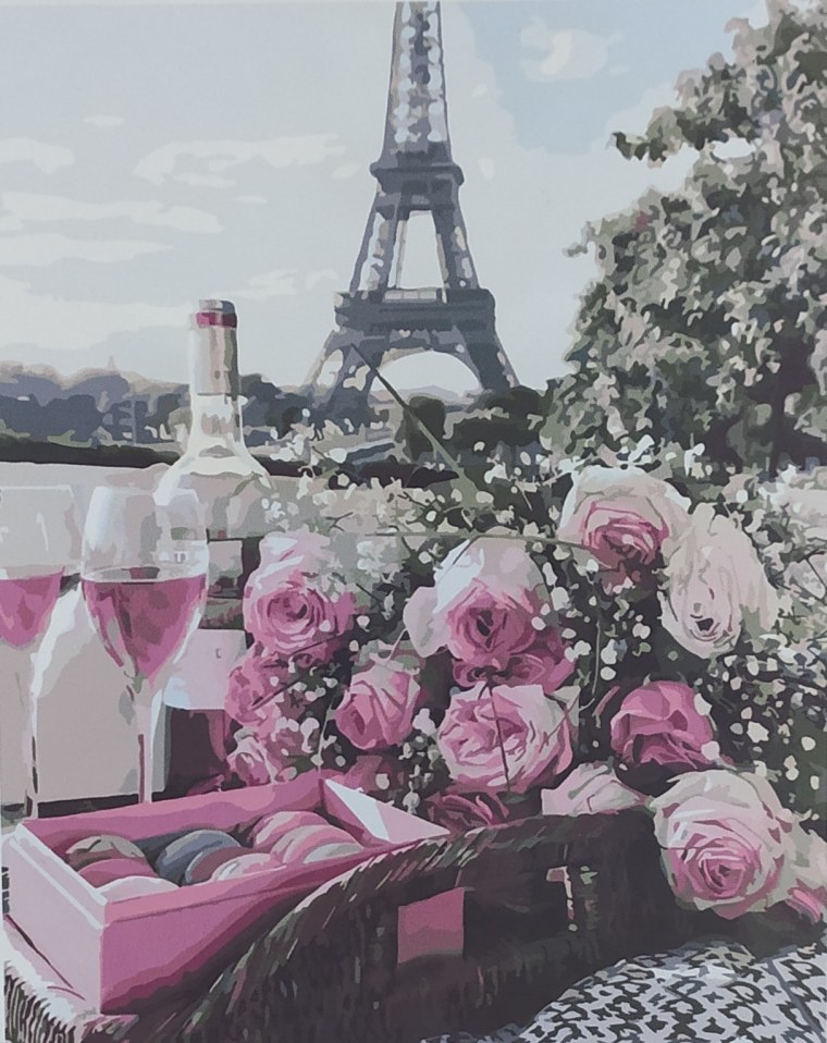 Картина по номерам "романтика в Париже" 40х50см