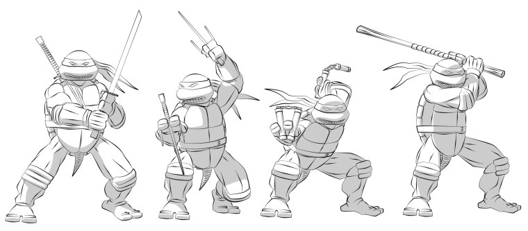 Раскраски Черепашки ниндзя в будущем