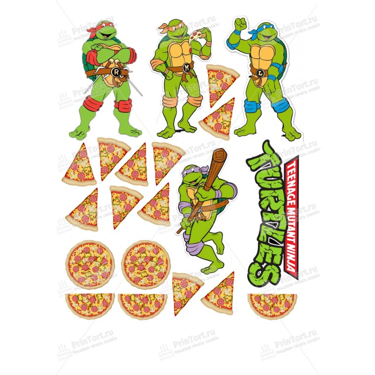 Черепашки ниндзя сахарная печать