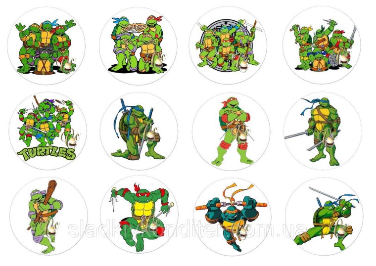 Вафельная печать Черепашки ниндзя