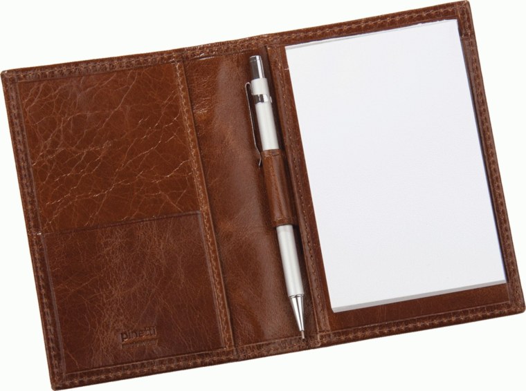 Кожаный блокнот с ручкой