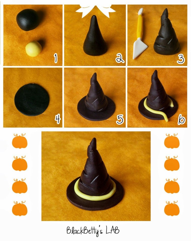 Ведьминские шляпы из мастики