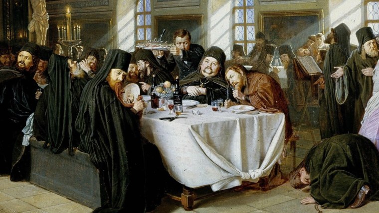 Василий Перов Монастырская Трапеза