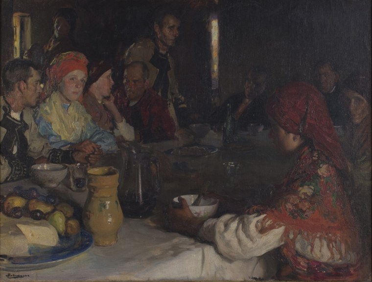 Крестьянский обед в поле. 1871 Маковский