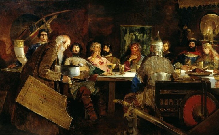 А.П. Рябушкин. Пир богатырей у ласкового князя Владимира. 1888