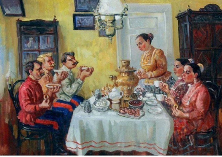 Богданов-Бельский чаепитие