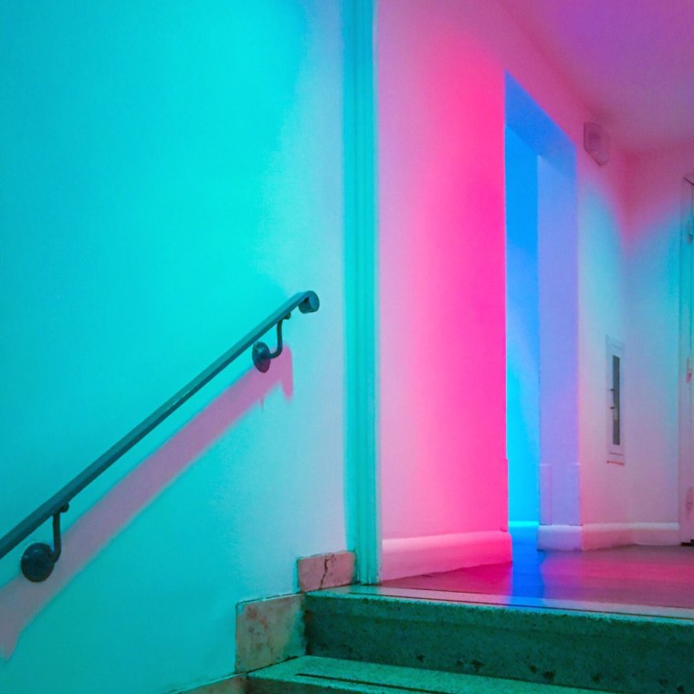 Розово голубой неон