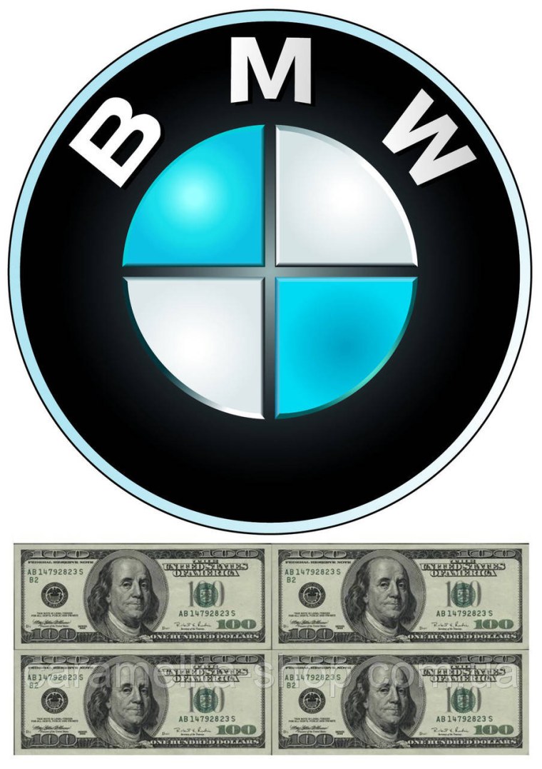 Вафельная печать фары и логотип БМВ