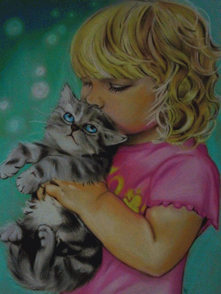 Девушка с котенком
