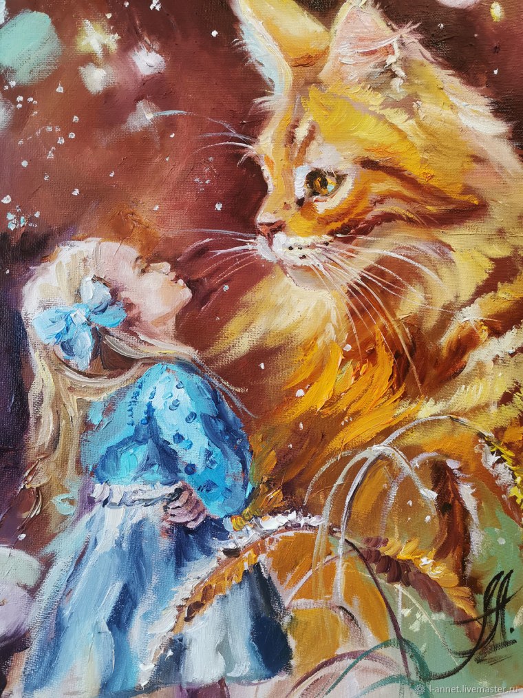 Девочка с рыжим котом