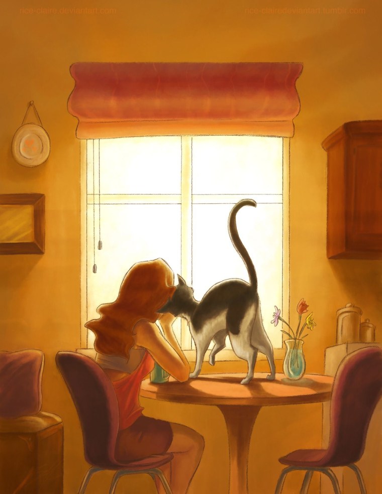 Уютные иллюстрации с кошками