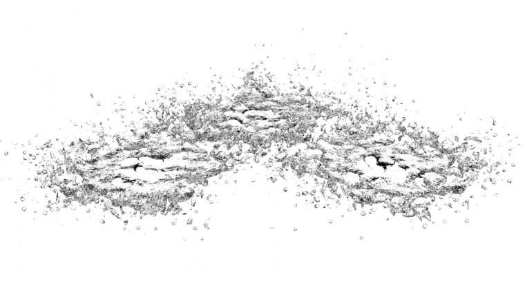 Всплеск воды на прозрачном фоне