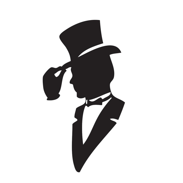 Силуэт мужчины в шляпе