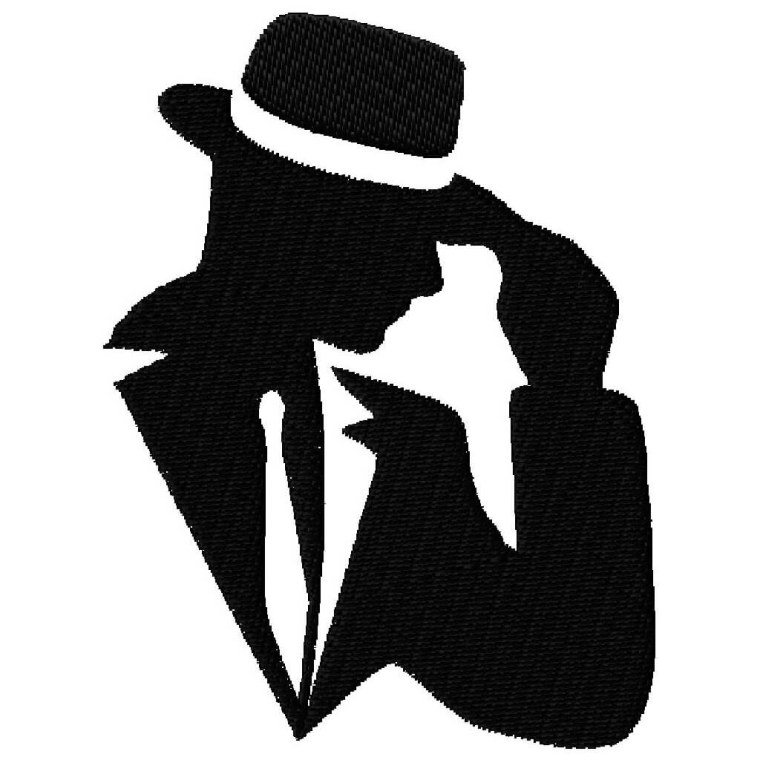 Силуэт в шляпе мужской