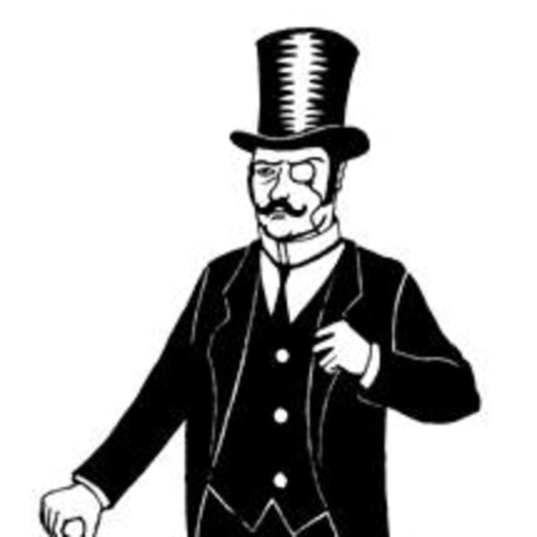 Цилиндр и монокль