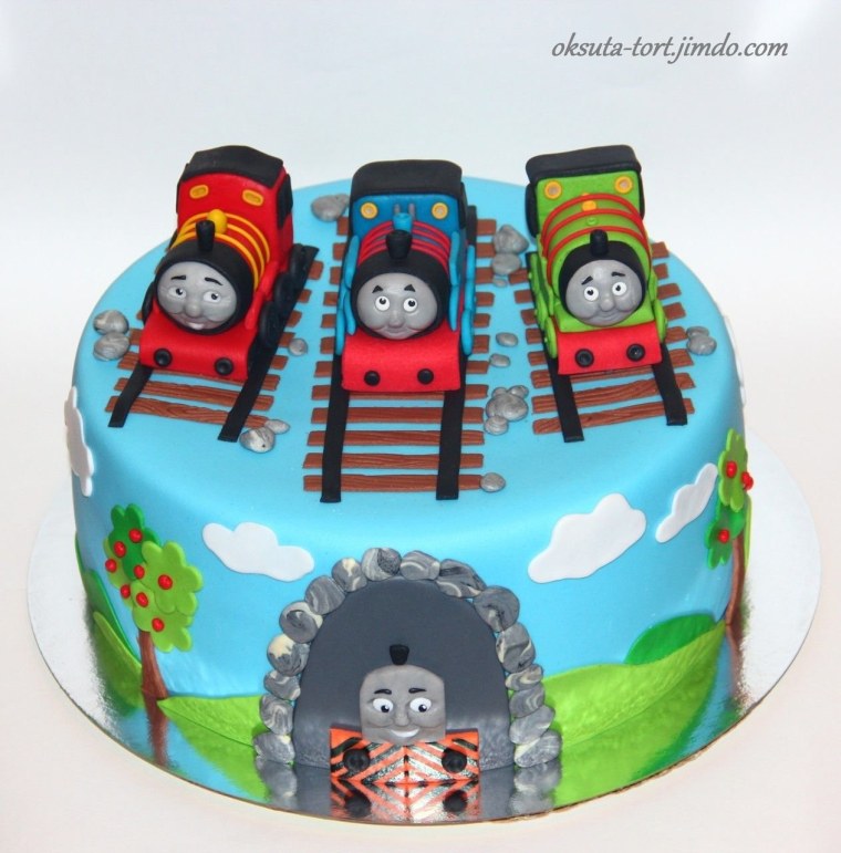 Детский торт паровозик Томас детский торт паровозик Томас