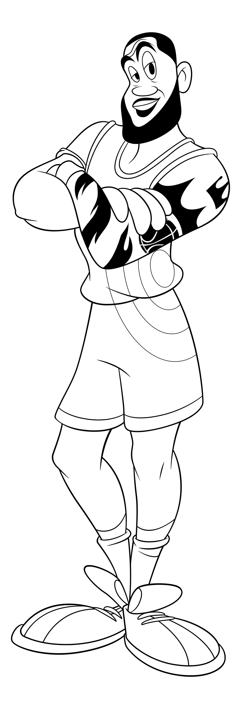 Леброн Джеймс космический джем раскраска