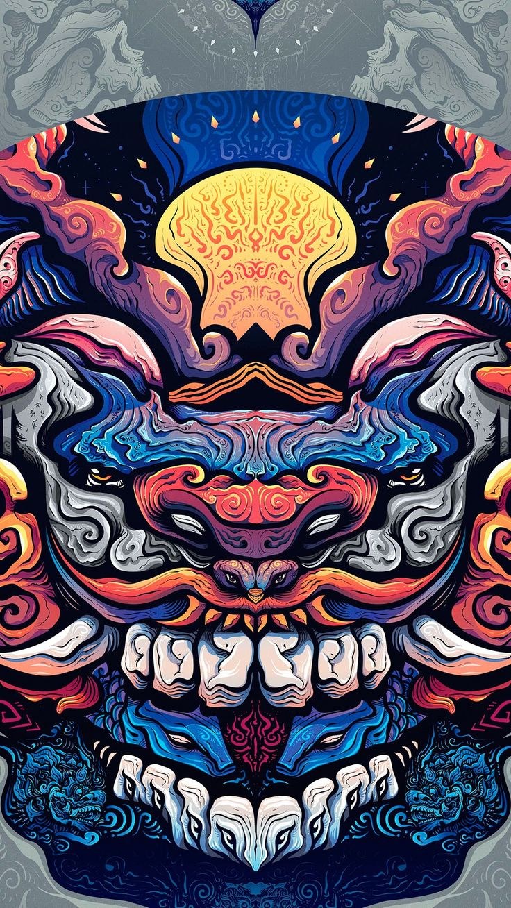 Тату в стиле психоделика