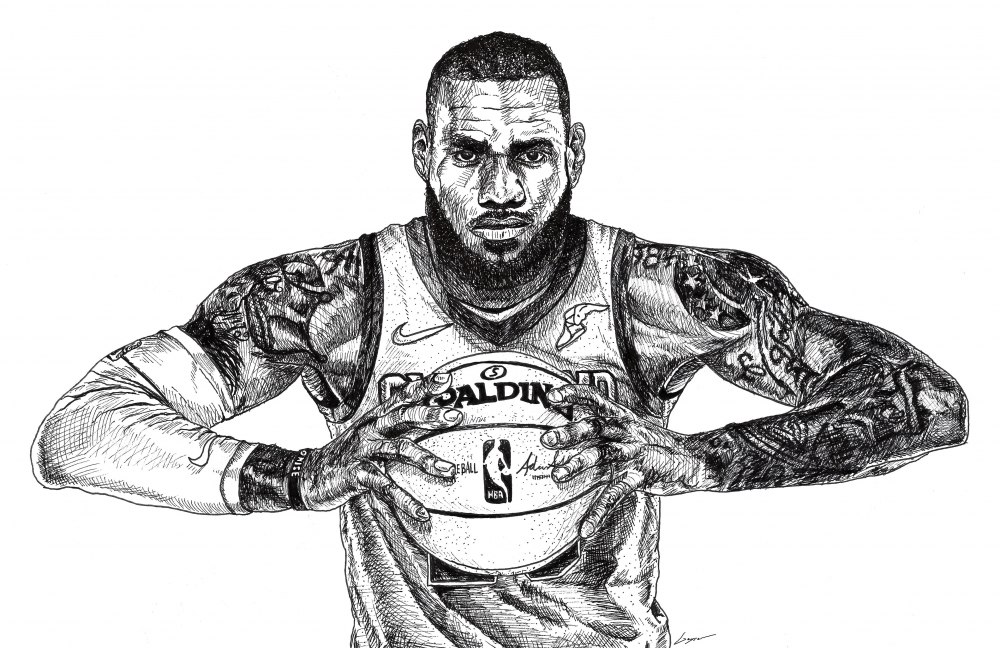 LEBRON James Lakers Art