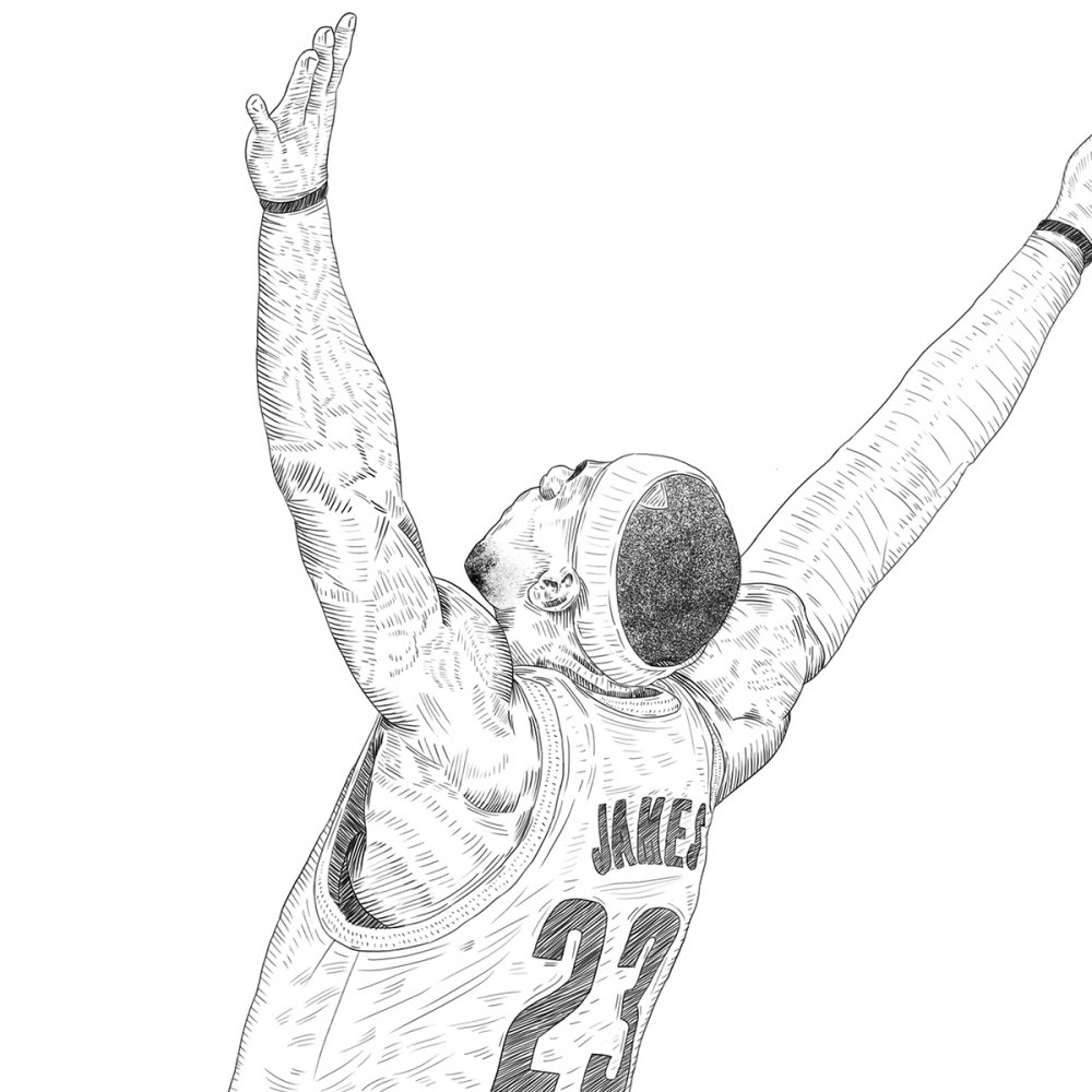 Нарисовать Леброна Джеймса