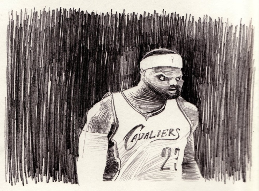 Леброн Джеймс рисунок Каранда